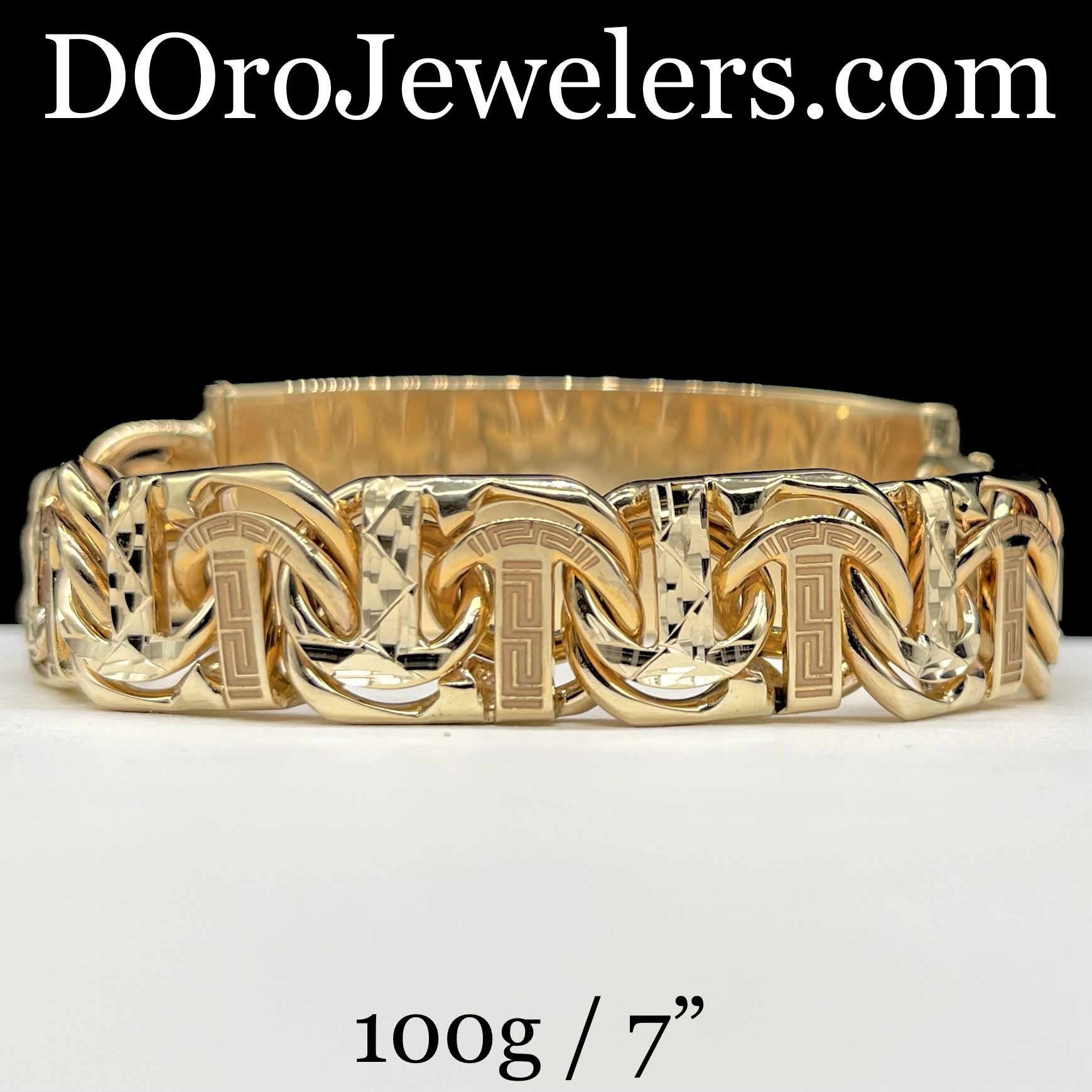 Buy Diamond-cut Figaro Link Bracelet Solid Real 14K Yellow Gold All Sizes  Online in India - Etsy